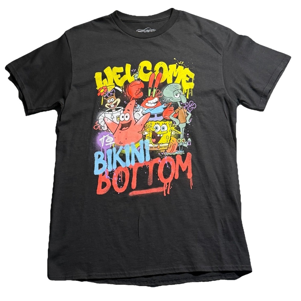 SpongeBob‎ SquarePants Welcome Bikini Bottom T Shirt Medium Nickelodeon Graphic